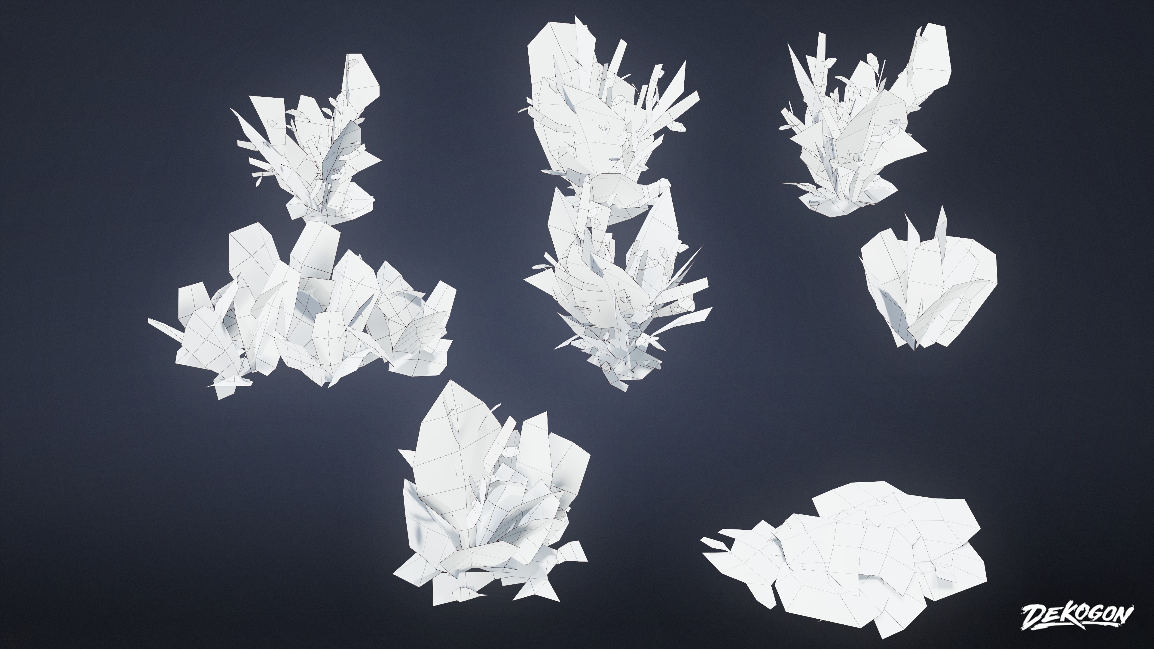 FOLIAGE - Dead Plants 01 - LOW POLY Low-poly 3D model_9