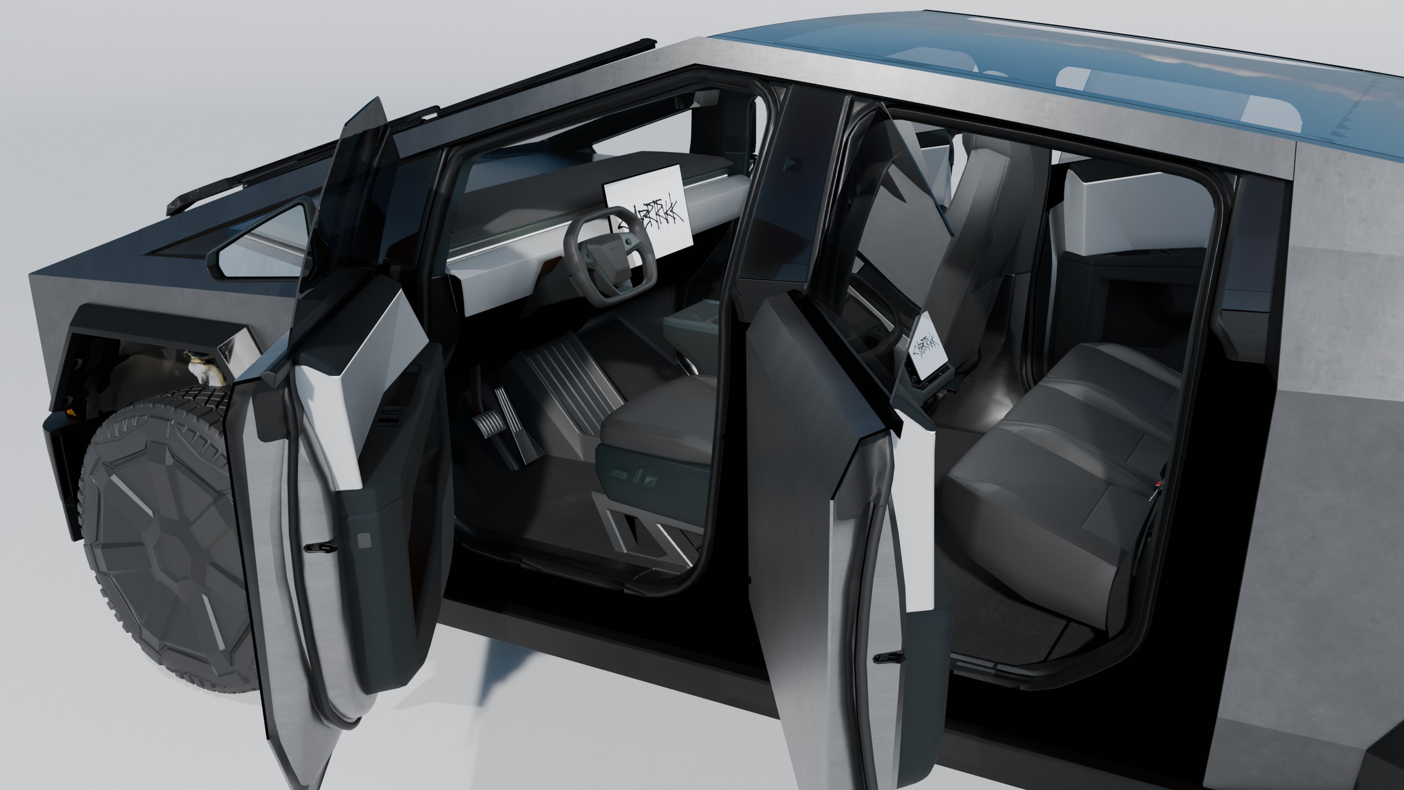 High Quality Cybertruck 3D Model 3D model_7