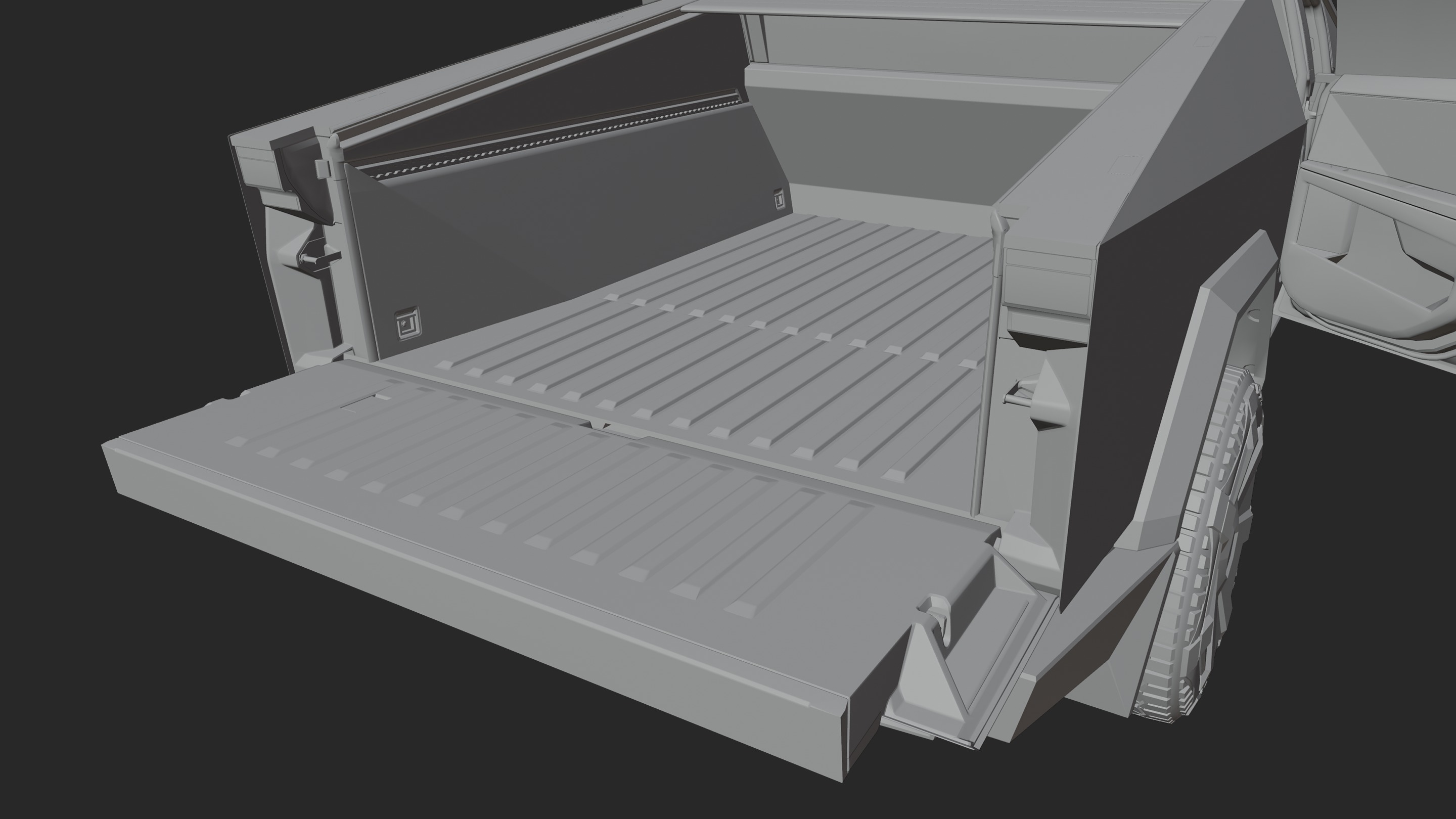 High Quality Cybertruck 3D Model 3D model_13