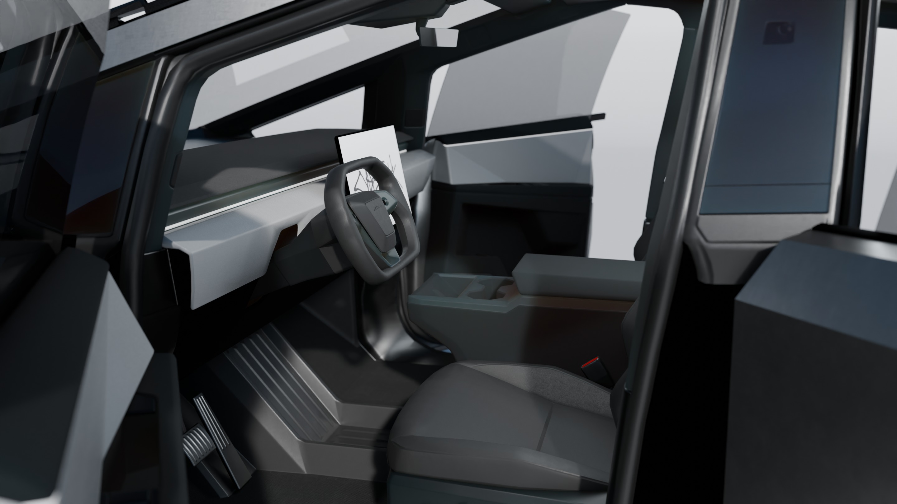 High Quality Cybertruck 3D Model 3D model_8