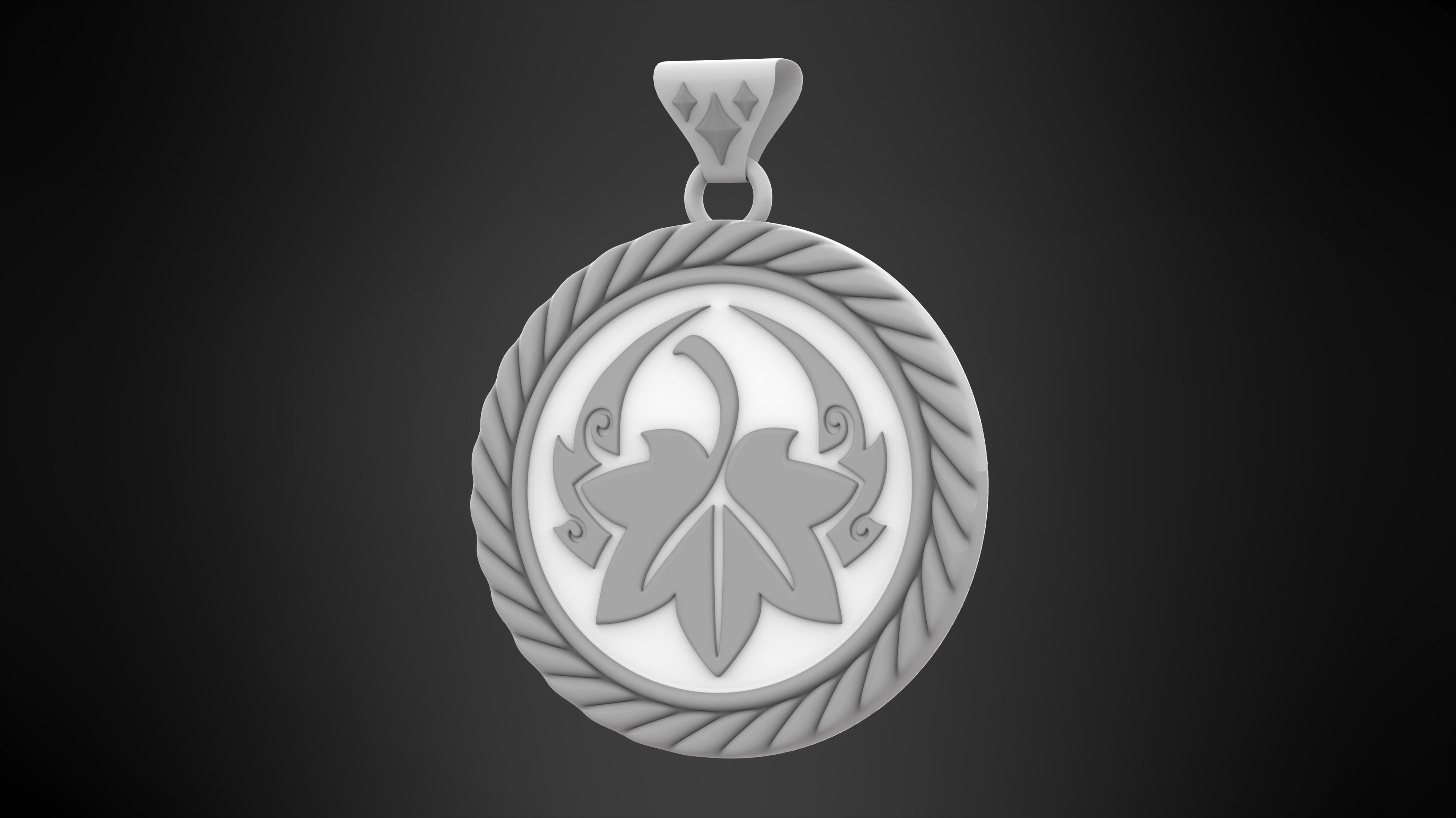 Acer Palmatum Pendant  3D print model_4