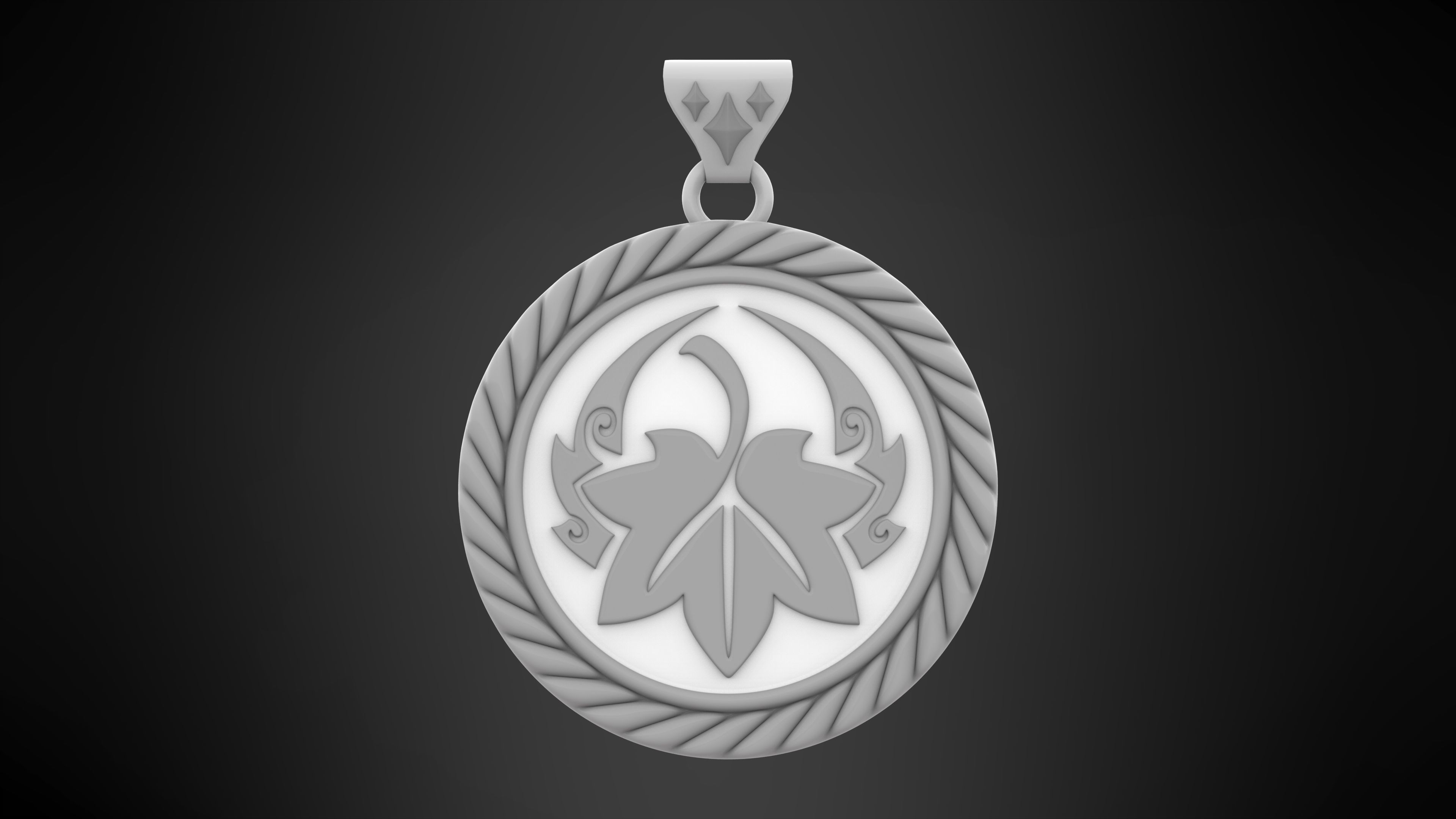 Acer Palmatum Pendant  3D print model_5