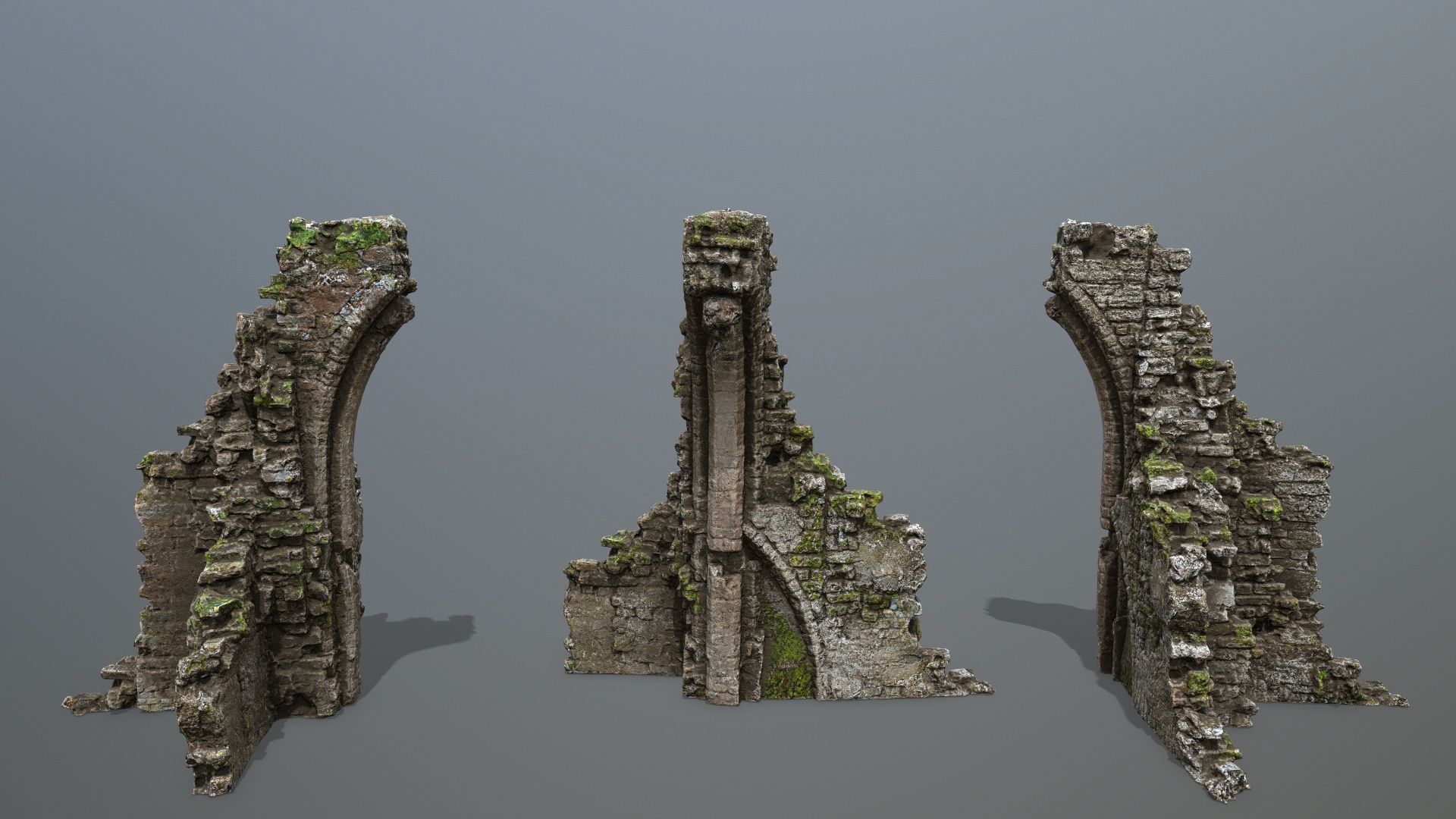 old ruins Low-poly 3D model_8
