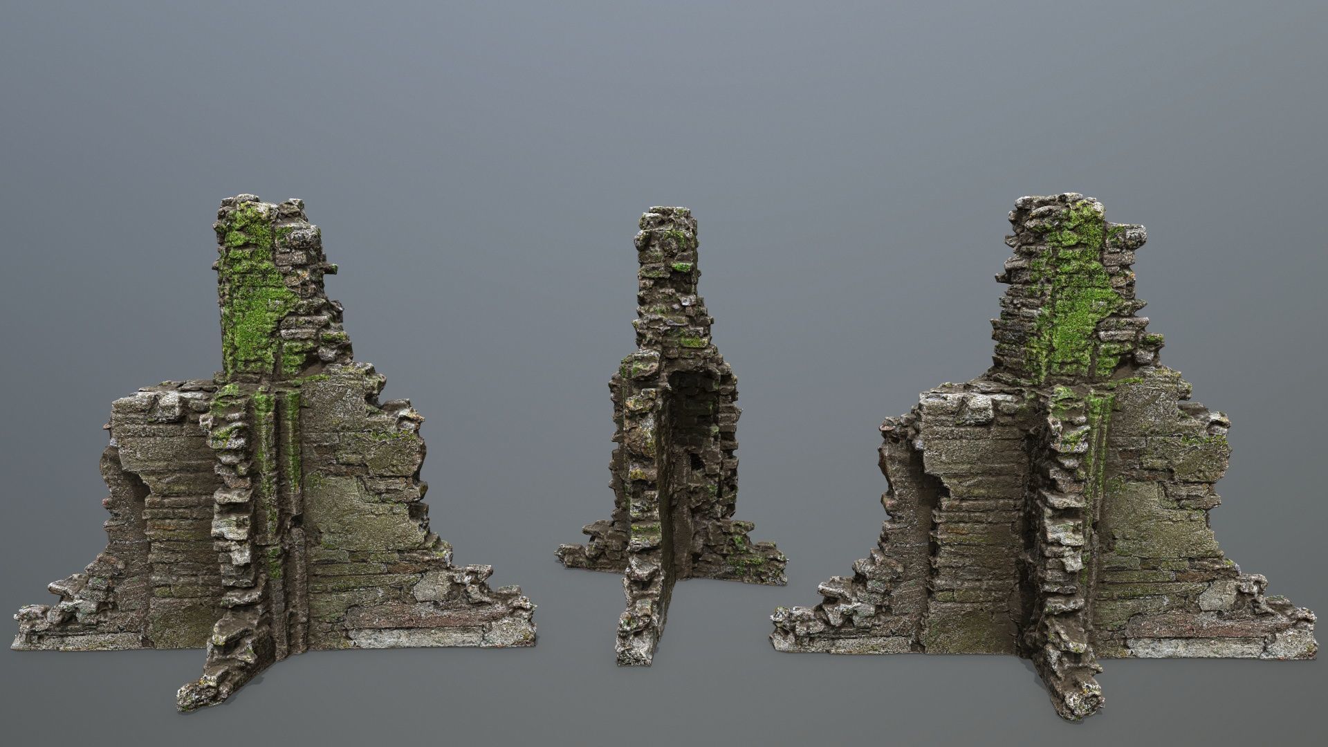 old ruins Low-poly 3D model_10