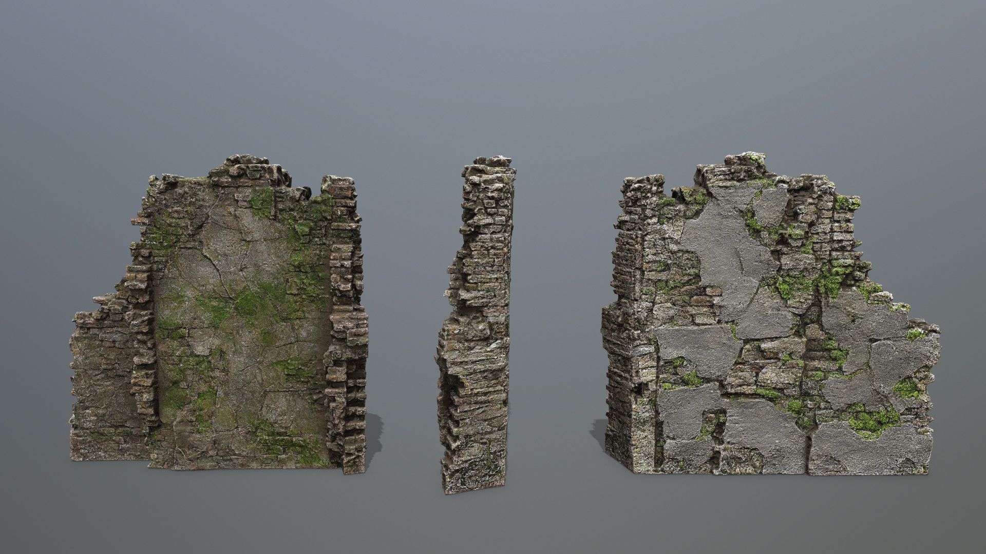 old ruins Low-poly 3D model_7