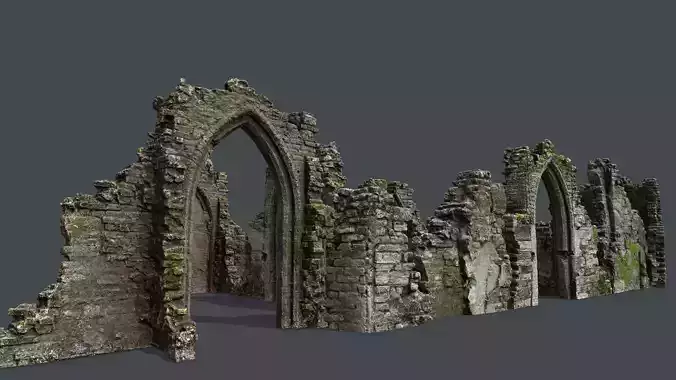 old ruins Low-poly 3D model