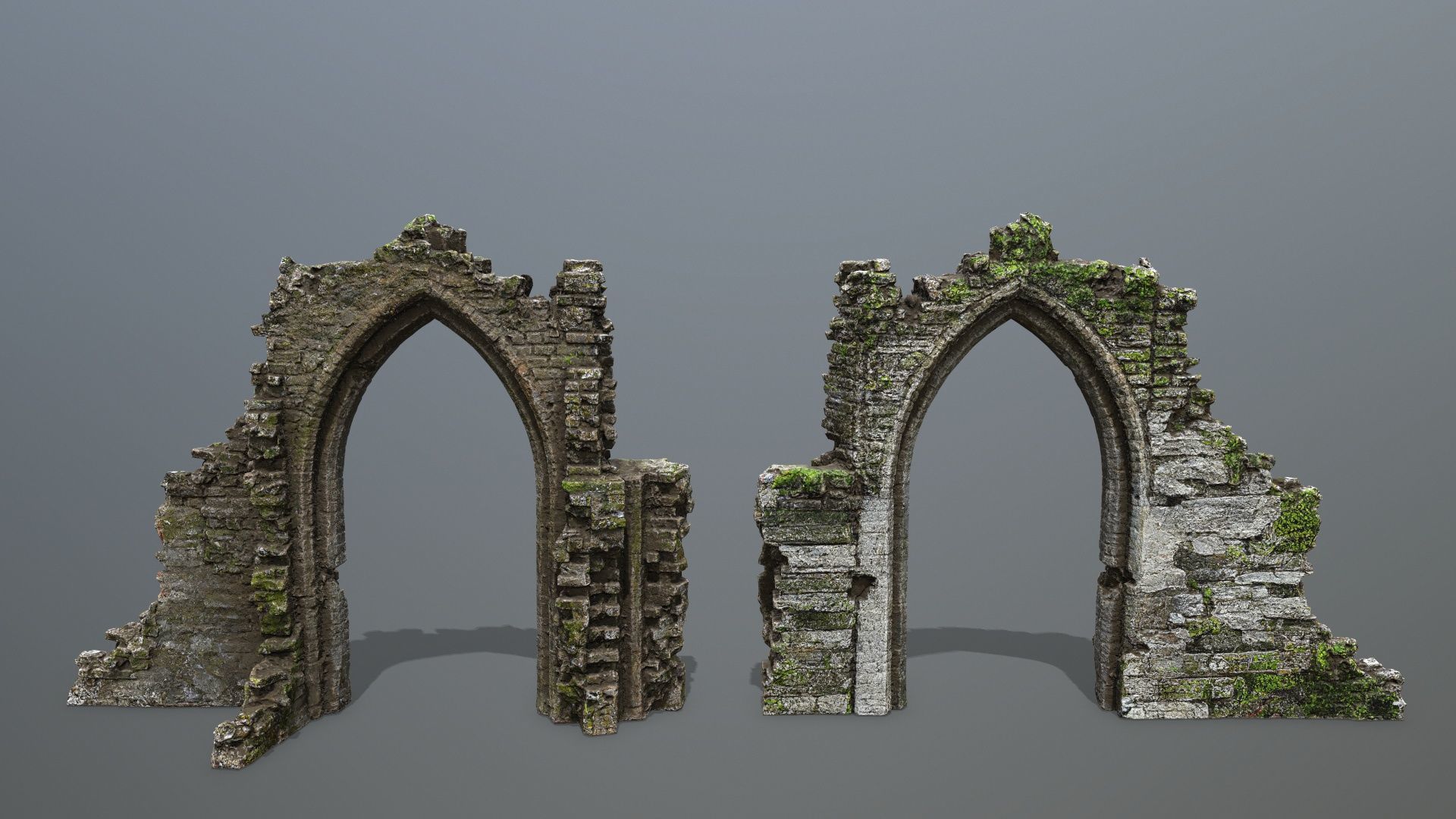 old ruins Low-poly 3D model_5