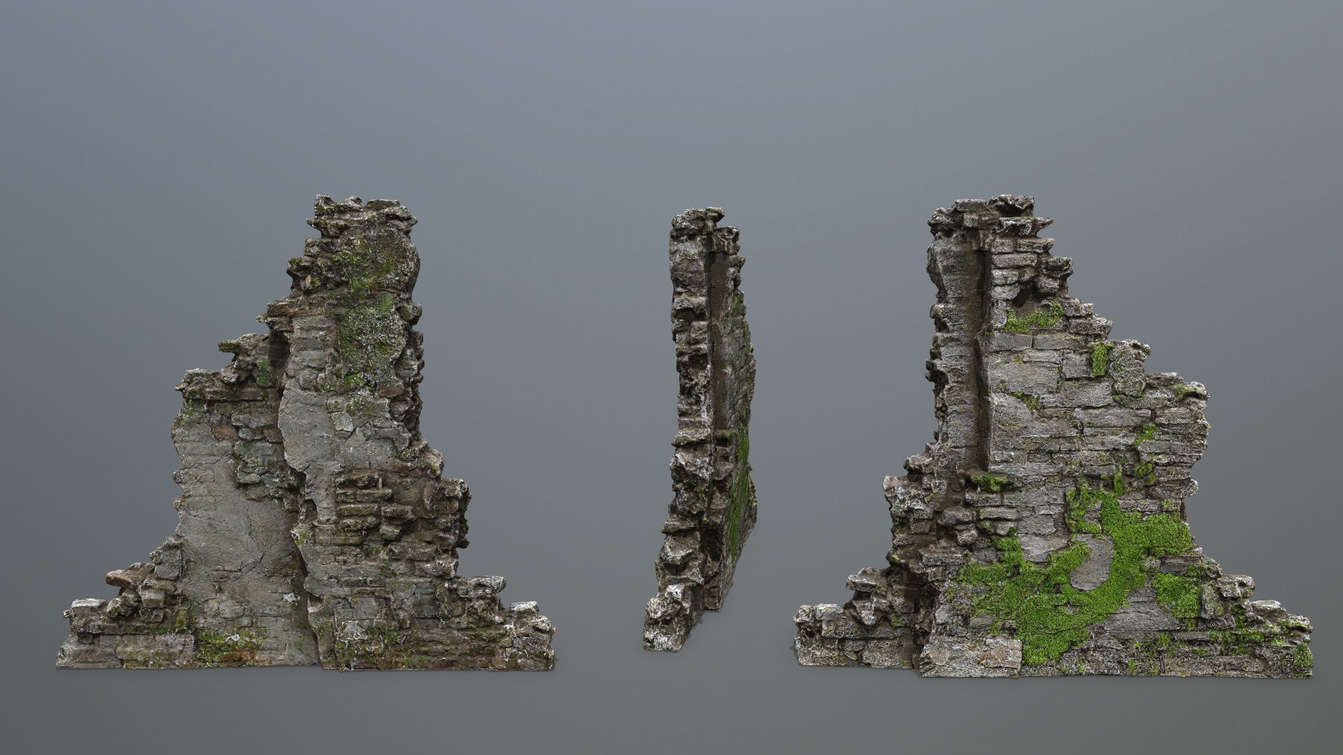 old ruins Low-poly 3D model_9