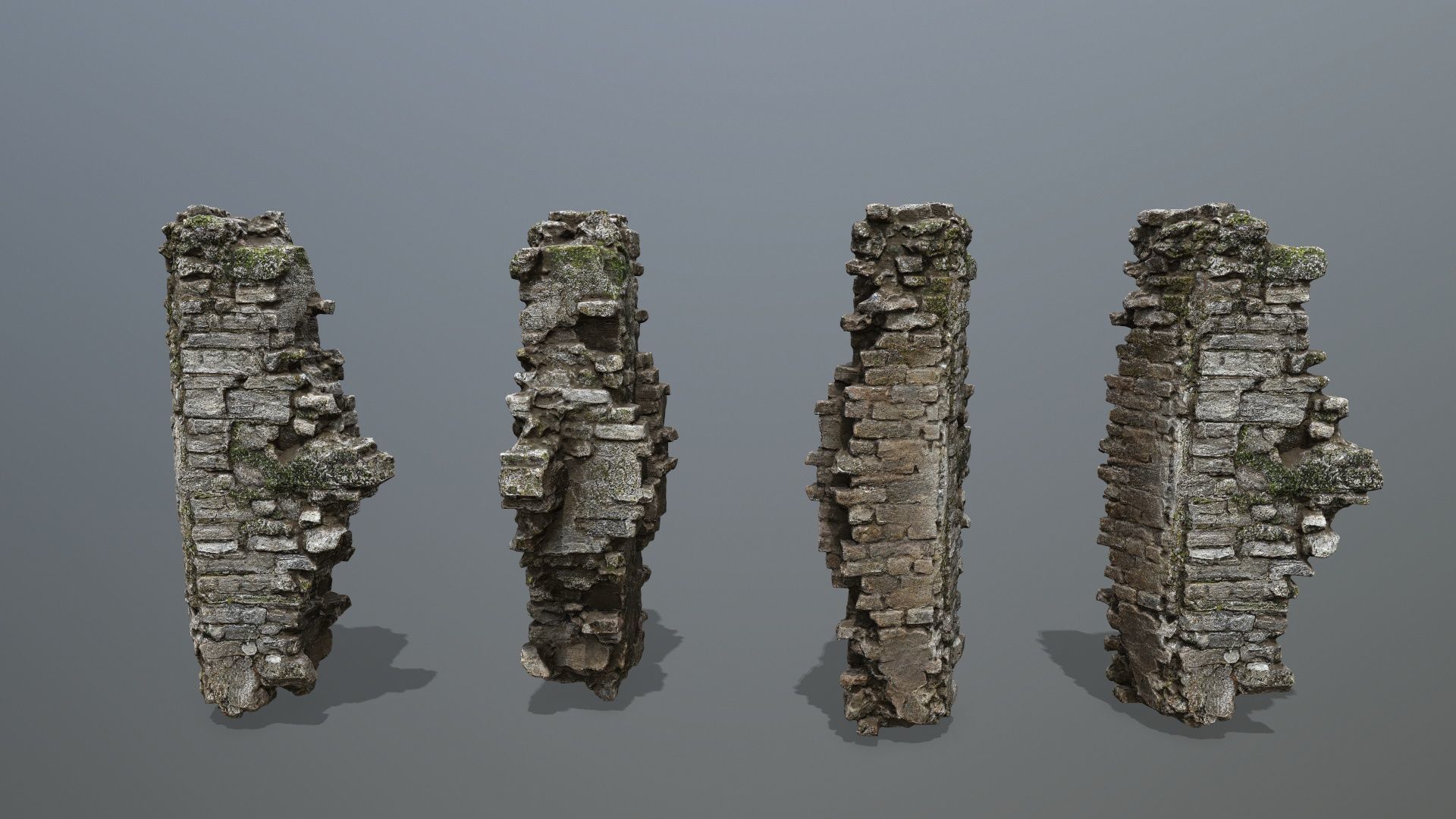 old ruins Low-poly 3D model_11