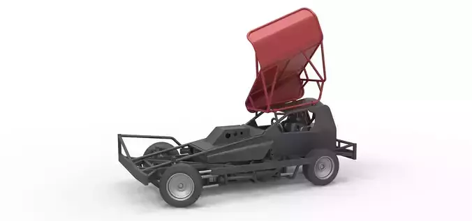 BriSCA Formula 1 Stock Car for Dirt while turning Scale 1 to 25