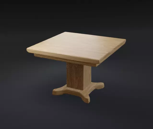 Ornate Wooden Table 3D print model_0