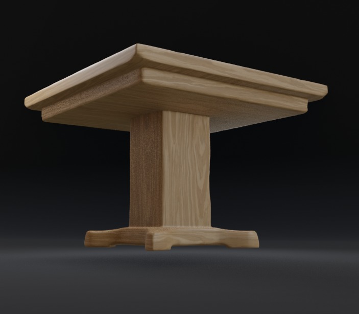 Ornate Wooden Table 3D print model_2