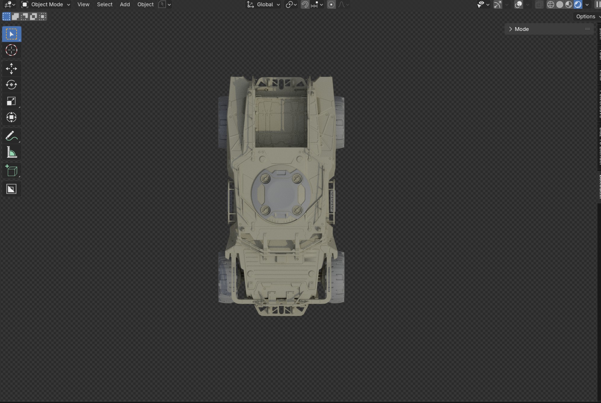 Futuristic Combat 4x4 Vehicle Low-poly 3D model_7