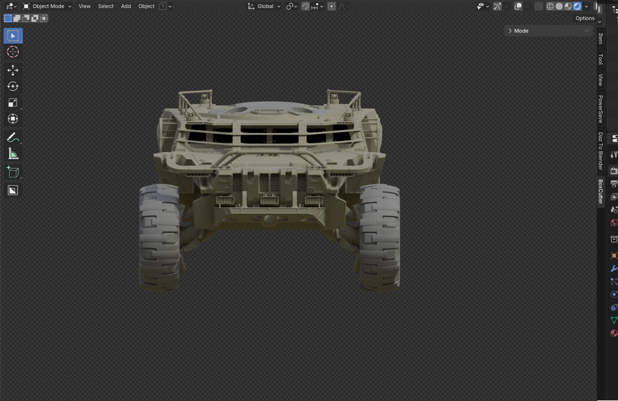 Futuristic Combat 4x4 Vehicle Low-poly 3D model_5