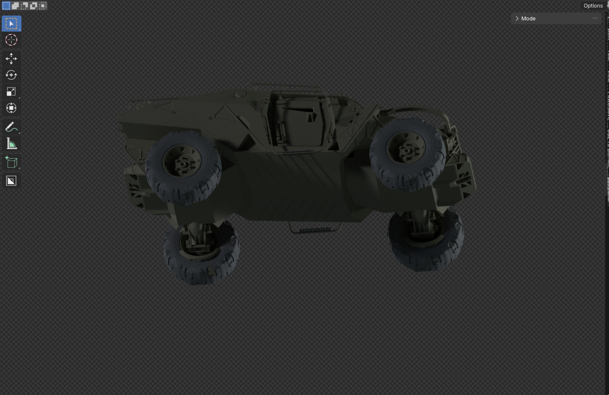 Futuristic Combat 4x4 Vehicle Low-poly 3D model_9