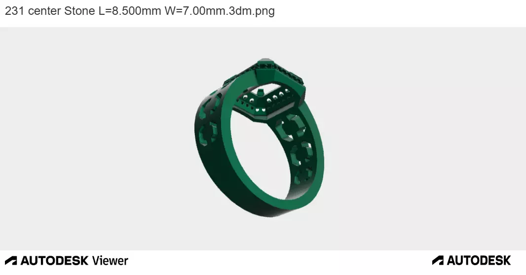 SOLITAIRE RING WITH A DECORATIVE BAND 3D print model_0