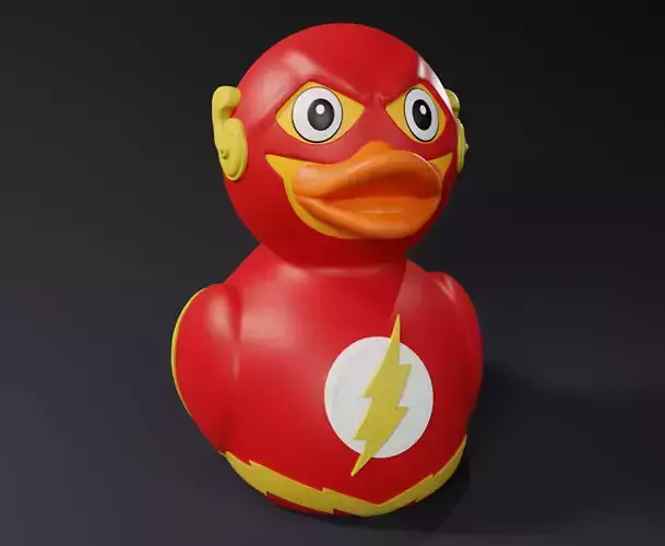 Cute The Flash Rubber Duck 3D print model