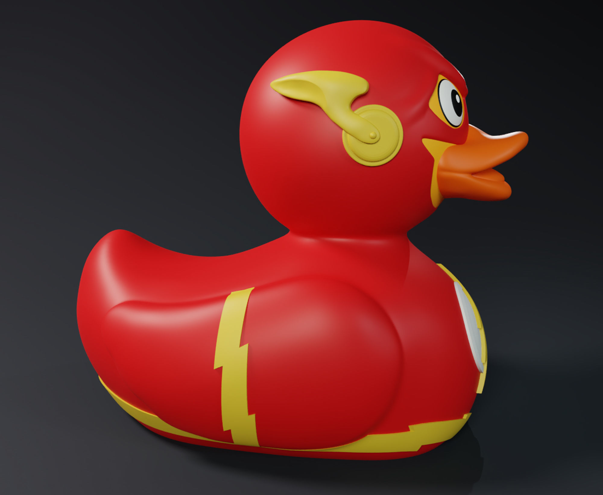 Cute The Flash Rubber Duck 3D print model_1