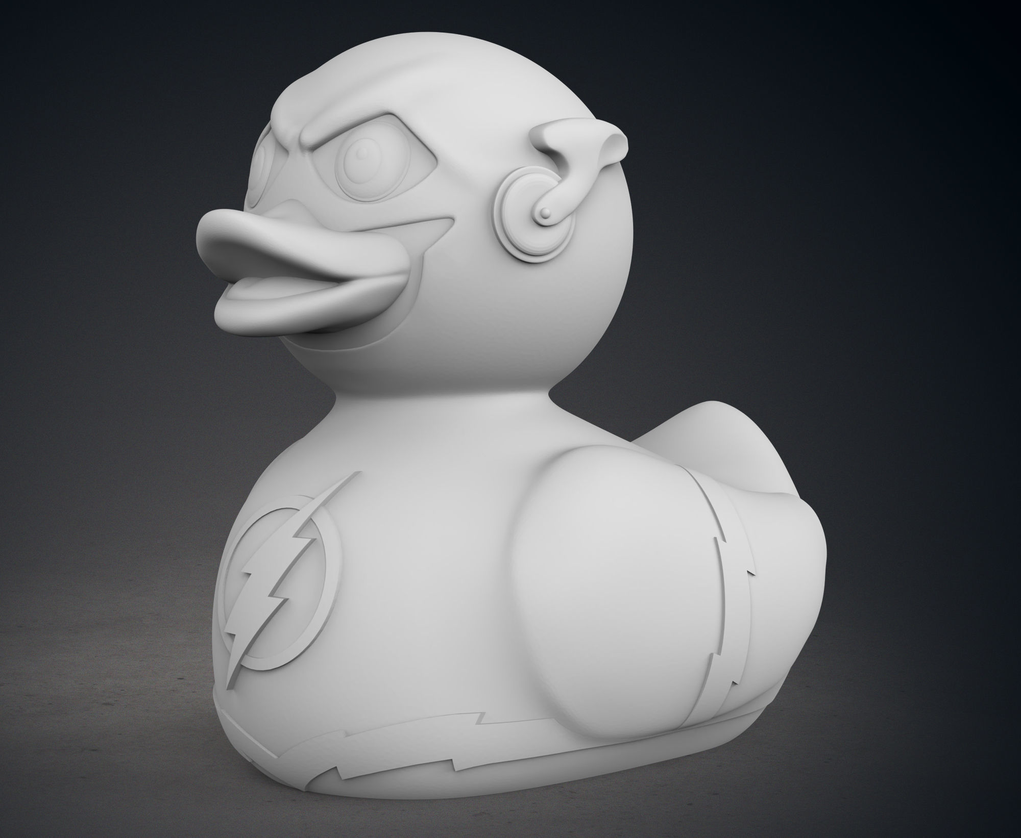 Cute The Flash Rubber Duck 3D print model_3