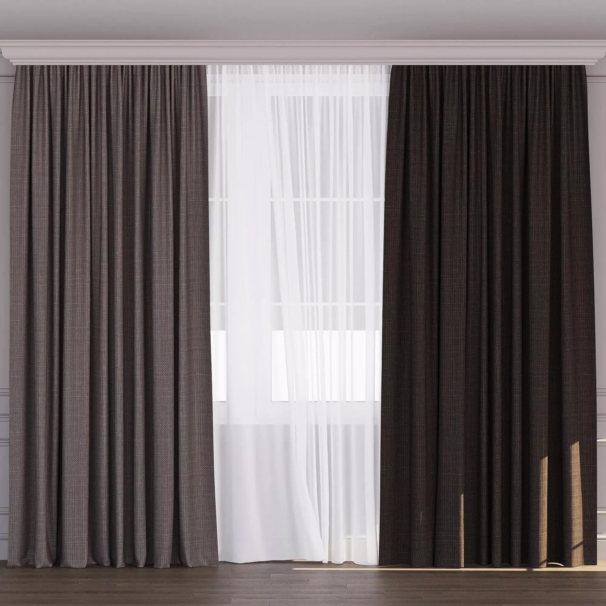 Curtain for interior 01 3D model