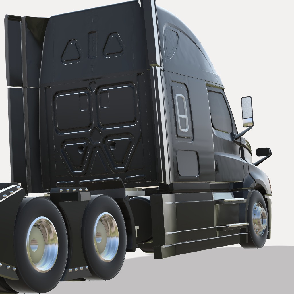 Cascadia Freightliner 3D print model_5