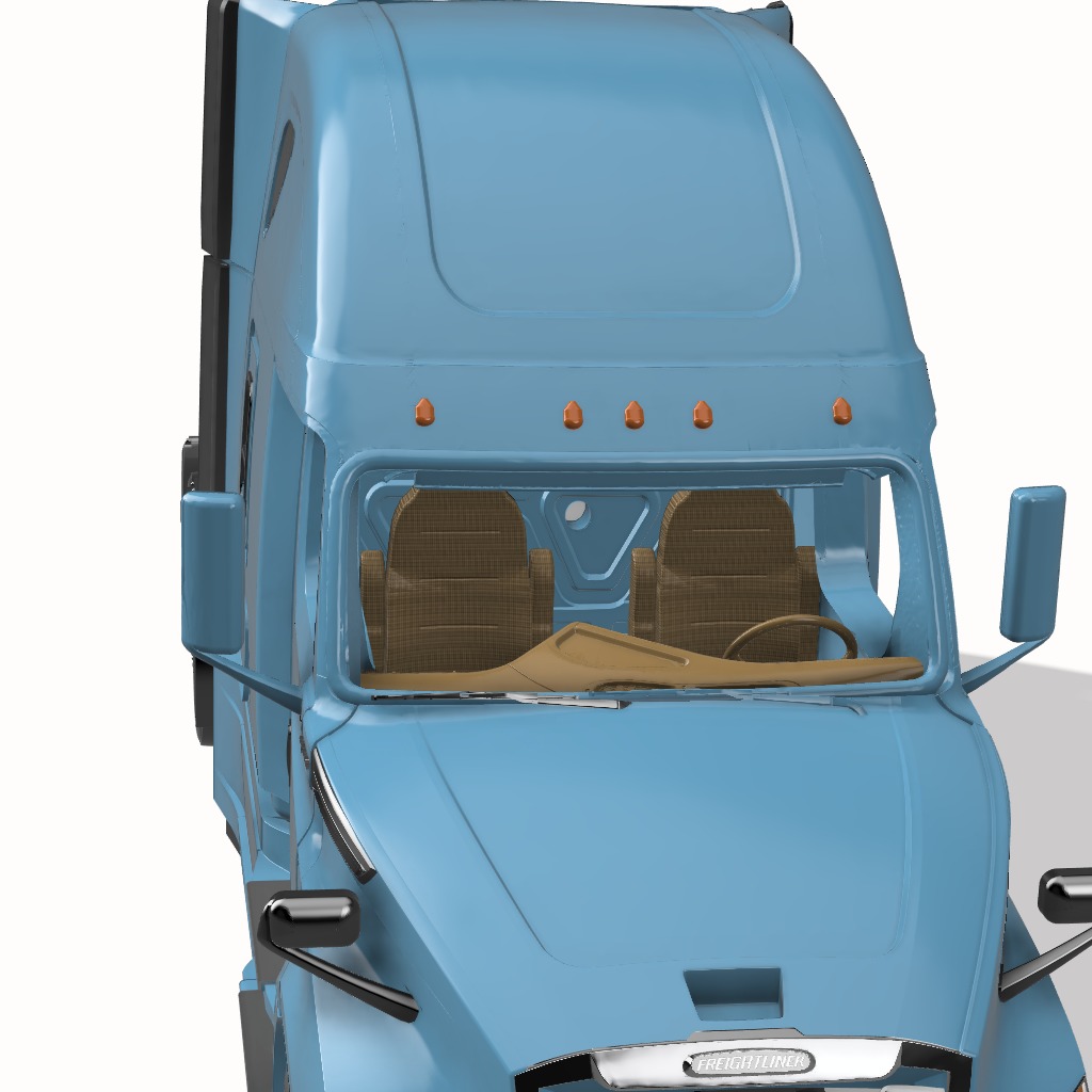Cascadia Freightliner 3D print model_36