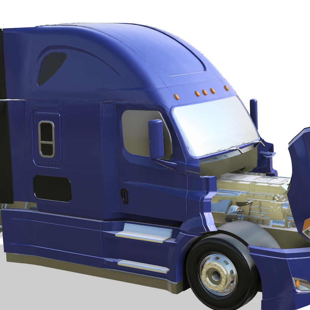 Cascadia Freightliner 3D print model_29