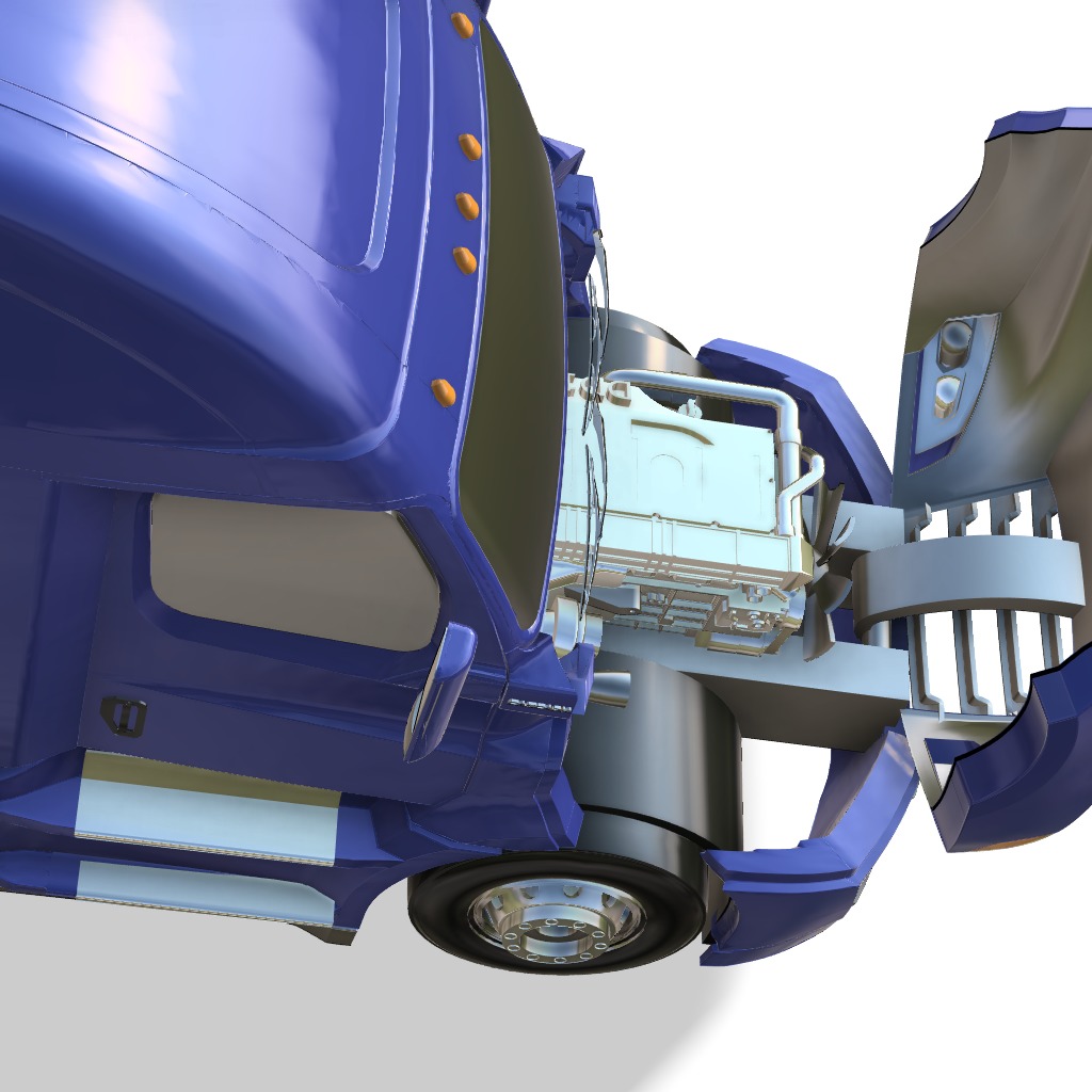 Cascadia Freightliner 3D print model_30