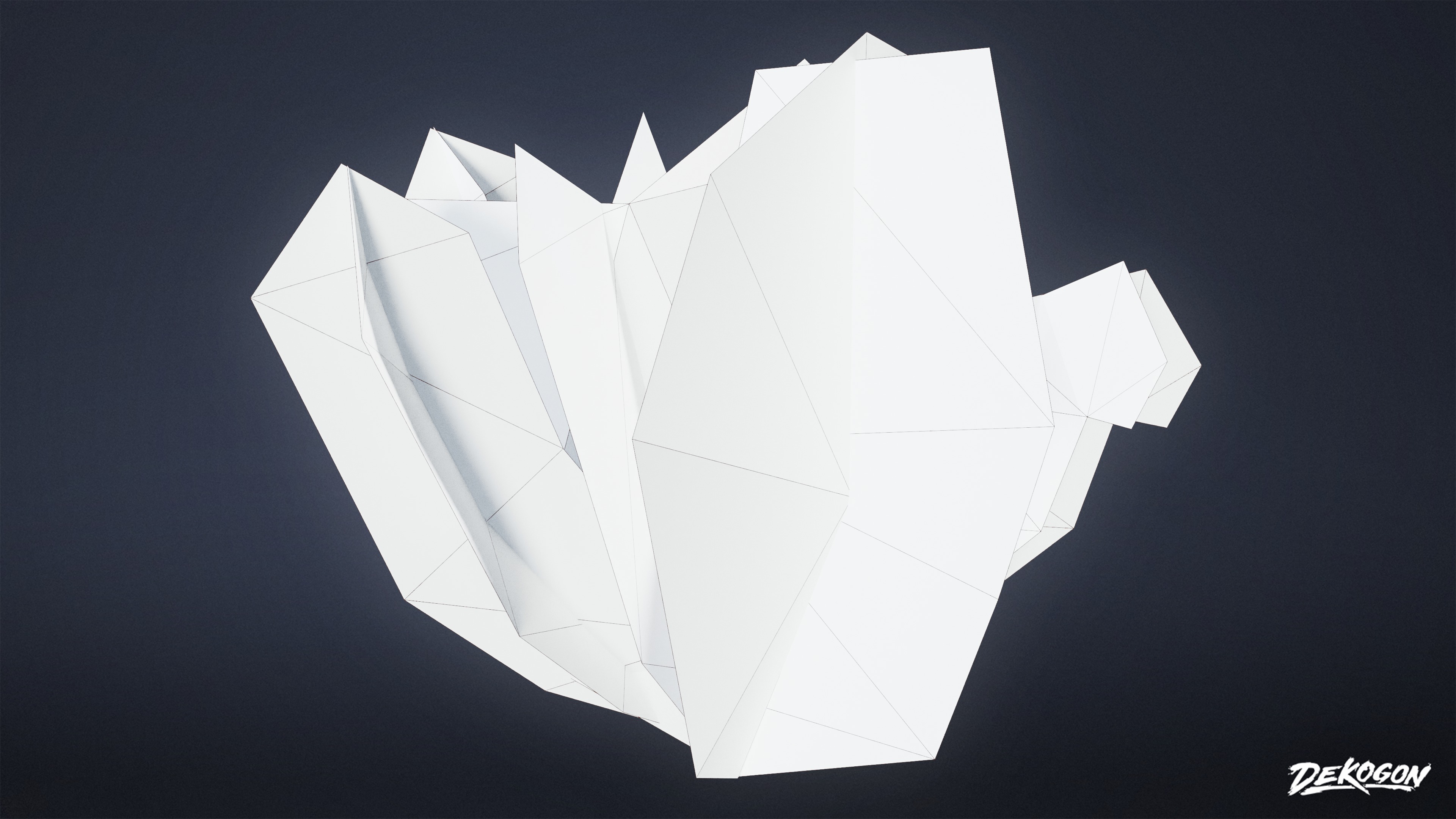 FOLIAGE - Desert Wool Star - LOW POLY Low-poly 3D model_7