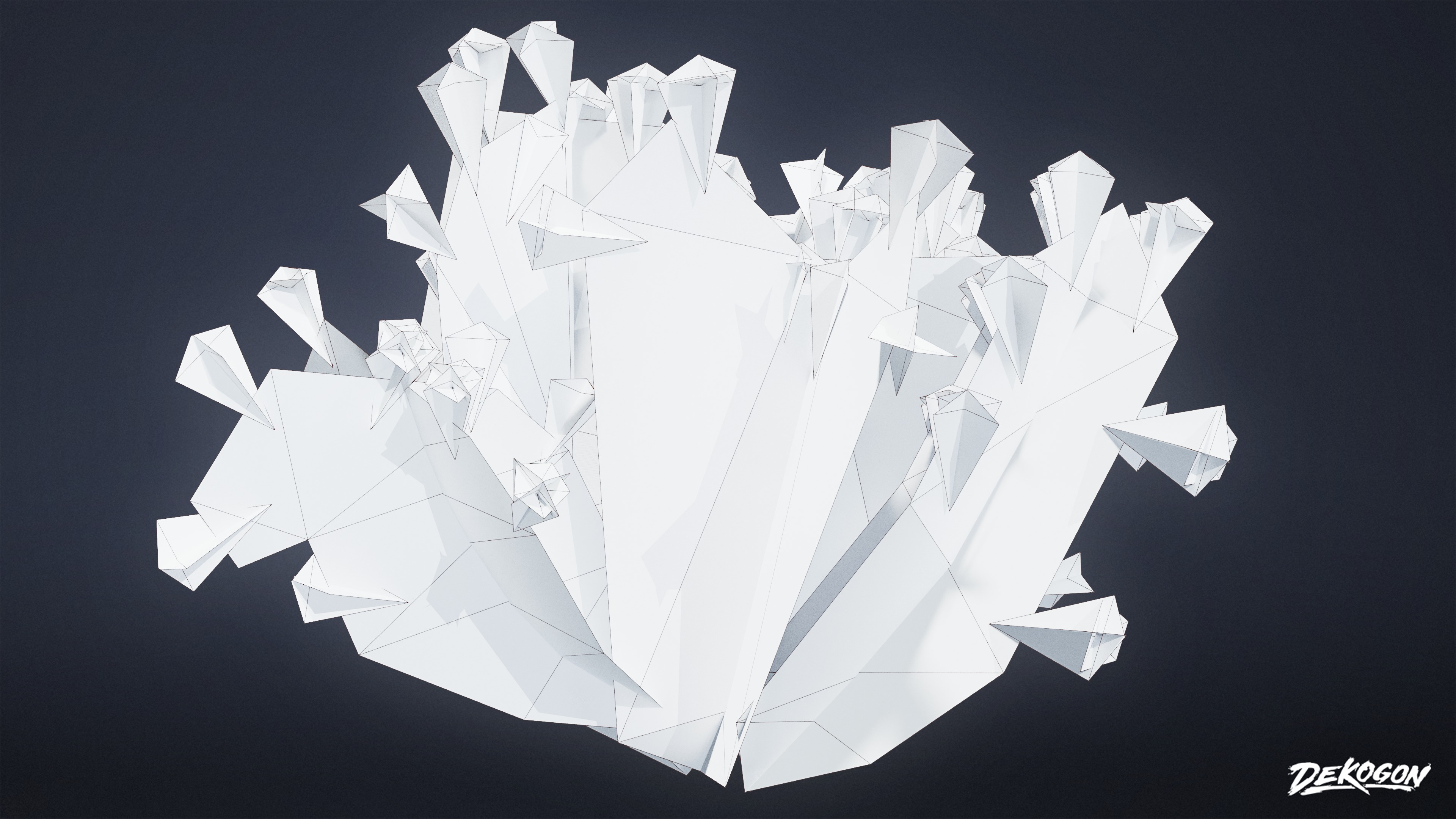 FOLIAGE - Desert Wool Star - LOW POLY Low-poly 3D model_8