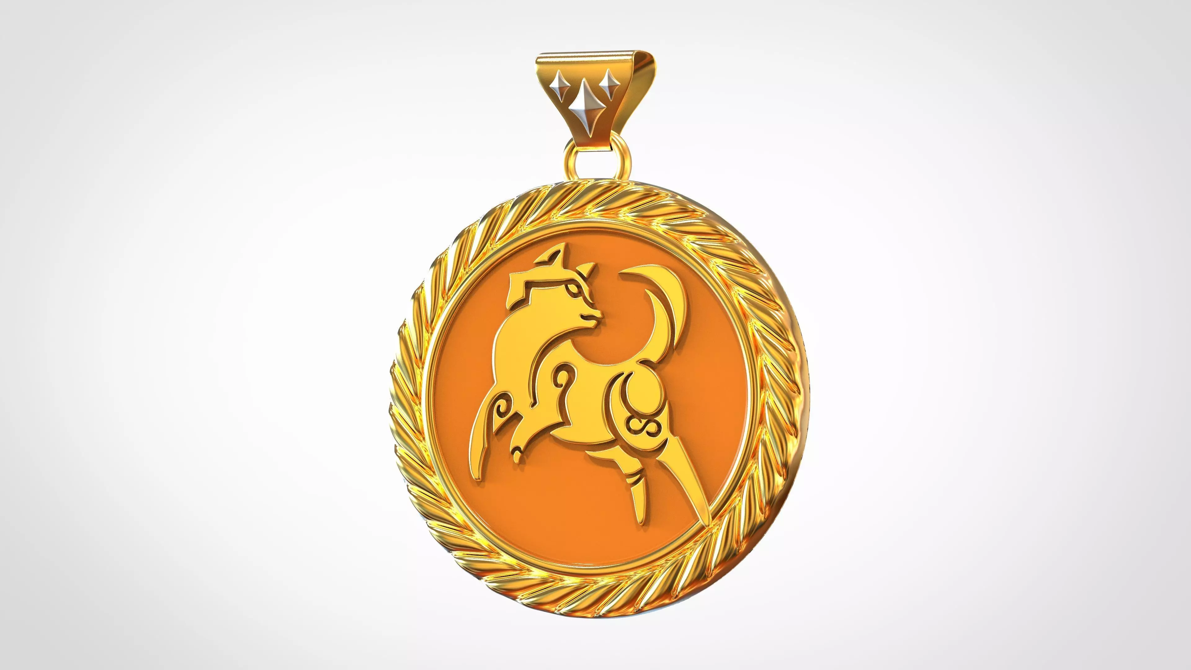 Canis Bellatoris Pendant 3D print model_0