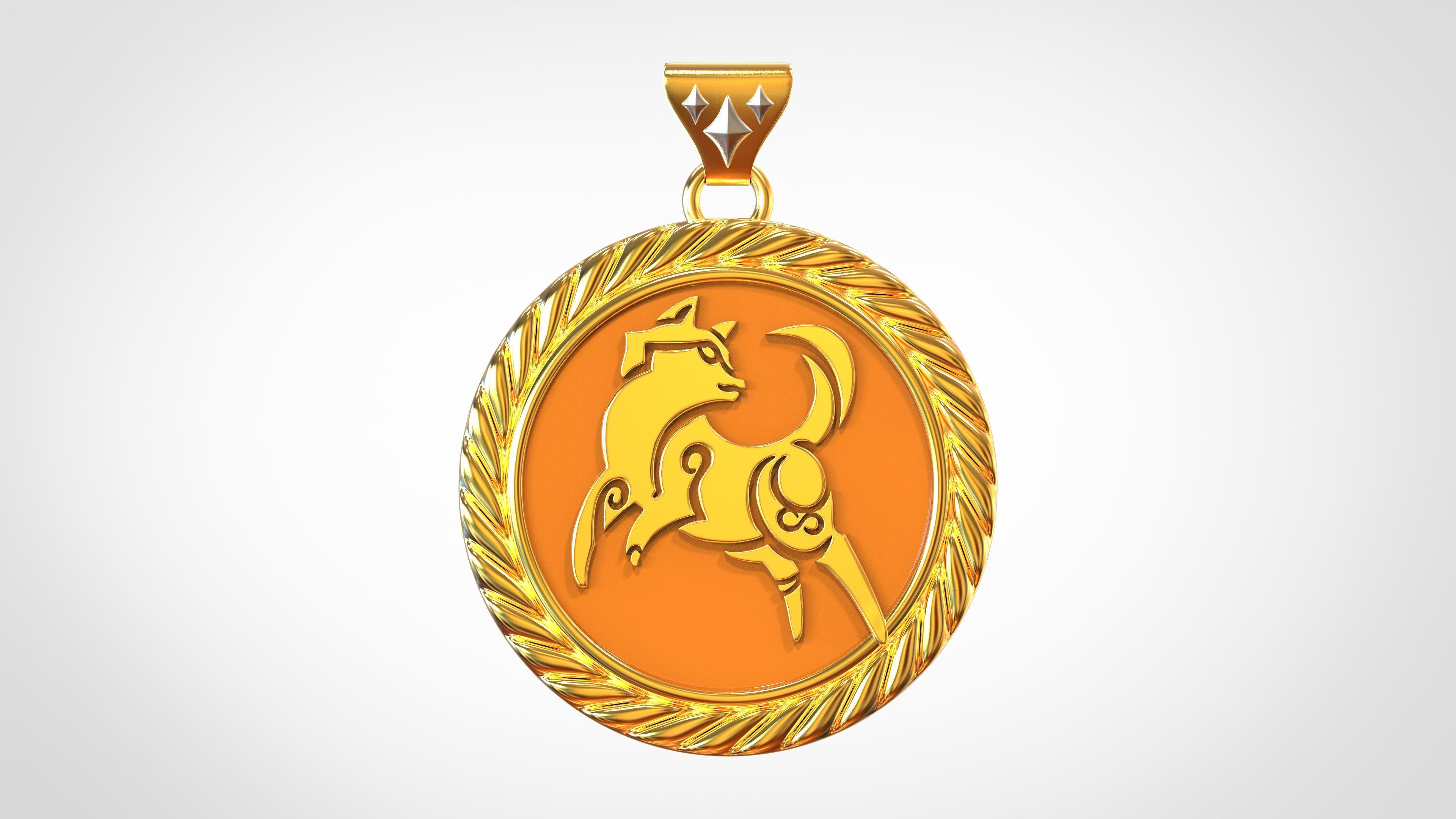 Canis Bellatoris Pendant 3D print model_1
