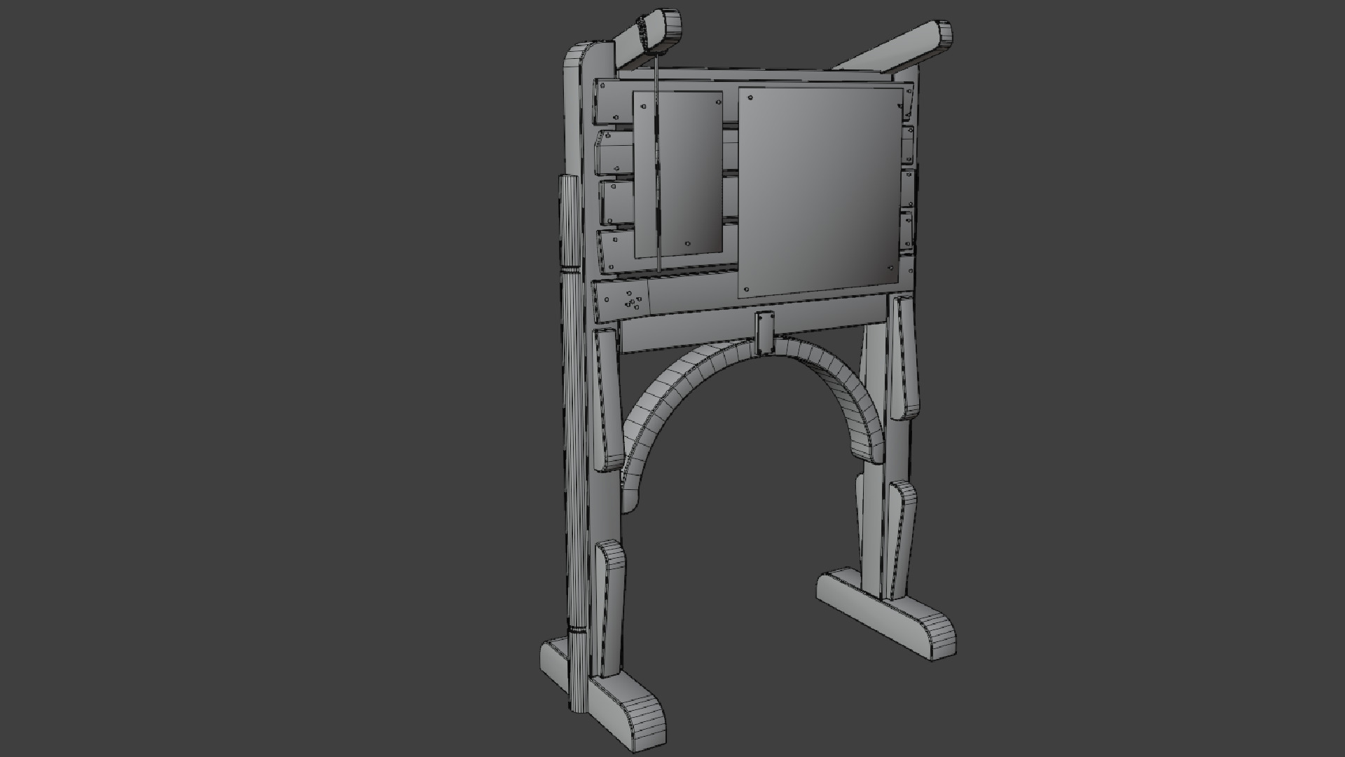 Realistic Map Stand Low-poly 3D model_8