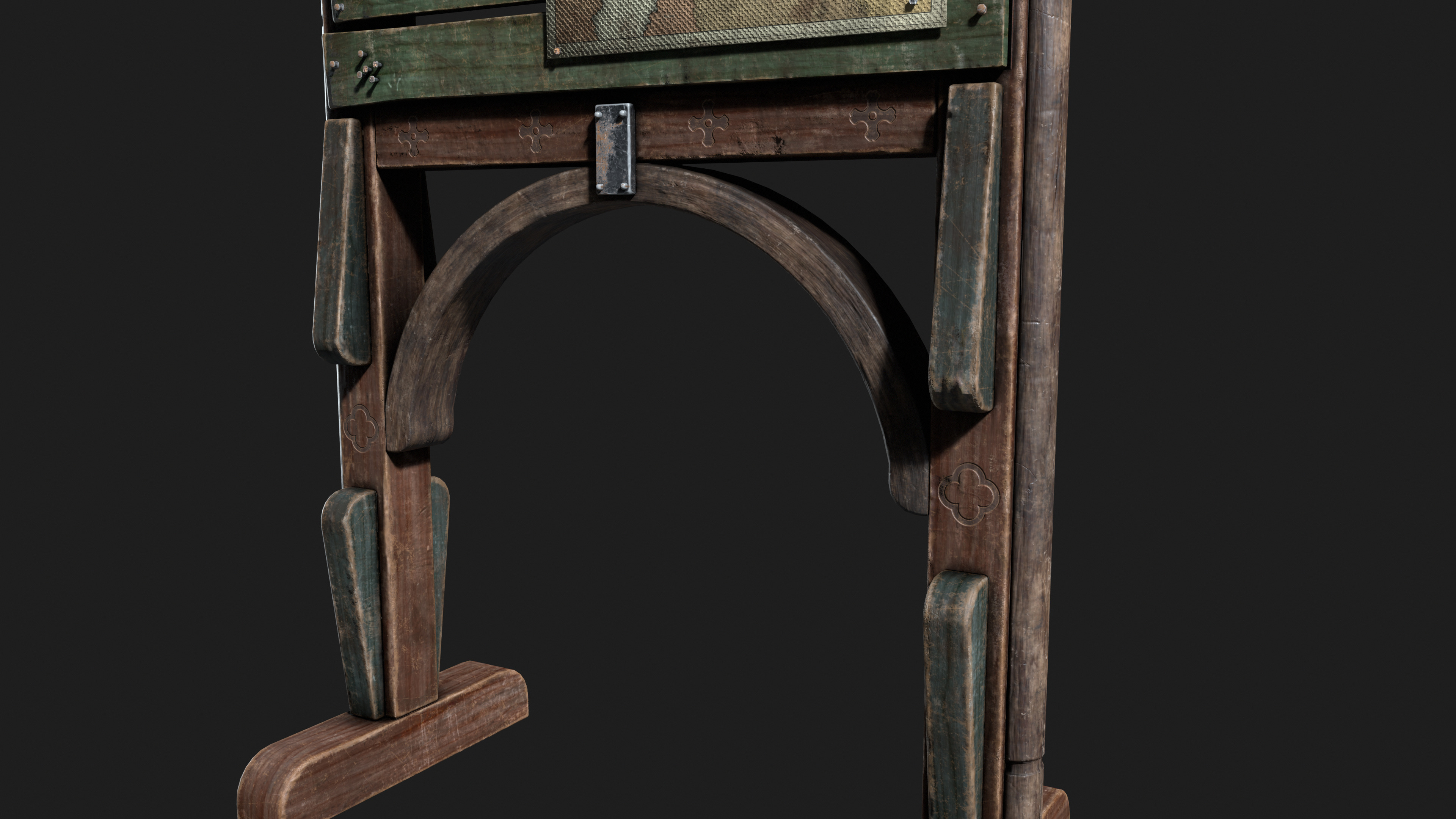 Realistic Map Stand Low-poly 3D model_4