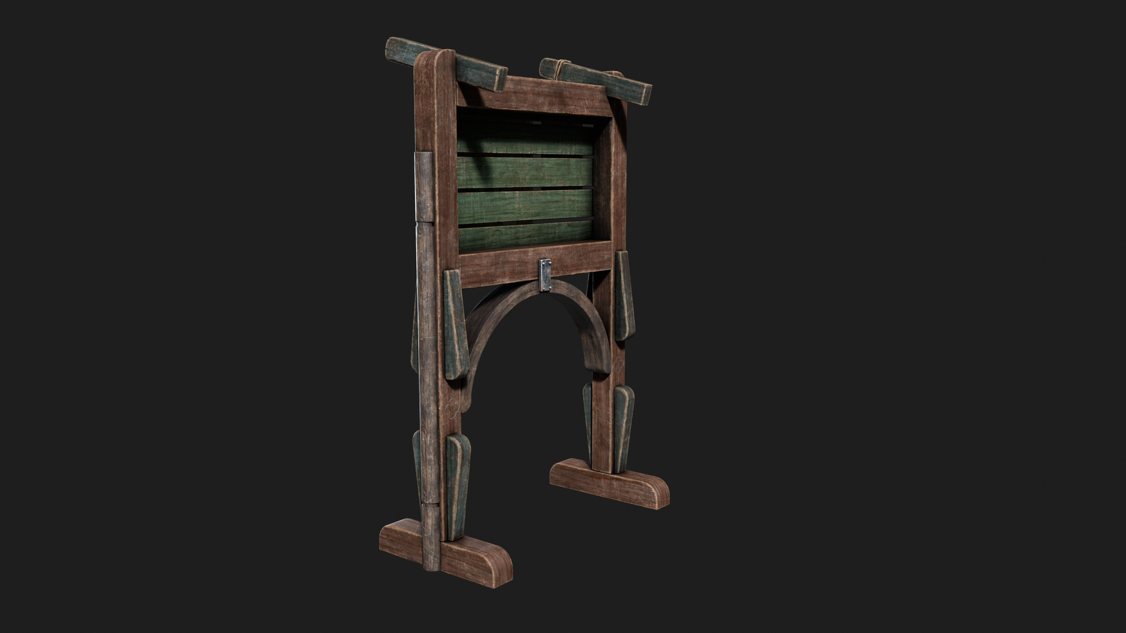 Realistic Map Stand Low-poly 3D model_3