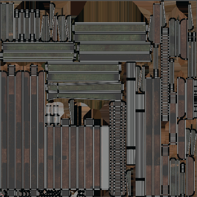 Realistic Map Stand Low-poly 3D model_7
