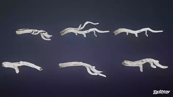 FOLIAGE - Driftwood 123 - LOW POLY AND NANITE