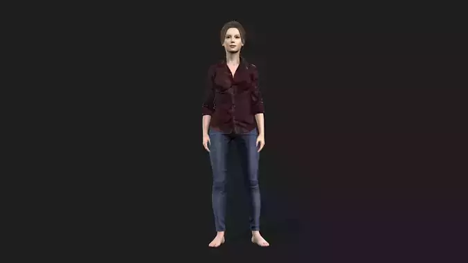 Highly Detailed 3D Model of a Girl