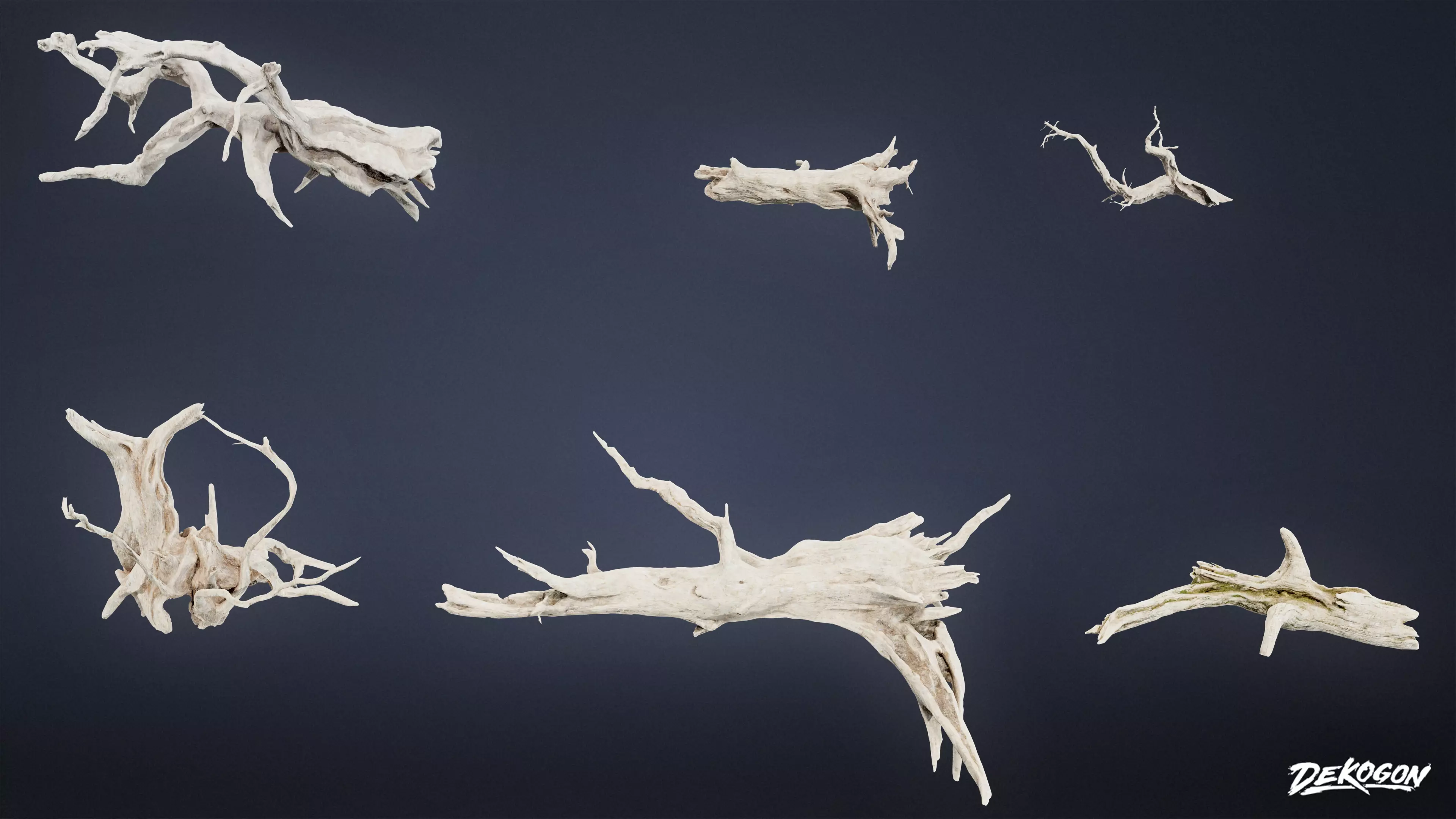 FOLIAGE - Driftwood 456 - LOW POLY Low-poly 3D model_0