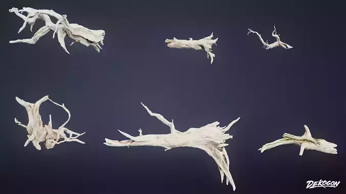 FOLIAGE - Driftwood 456 - LOW POLY