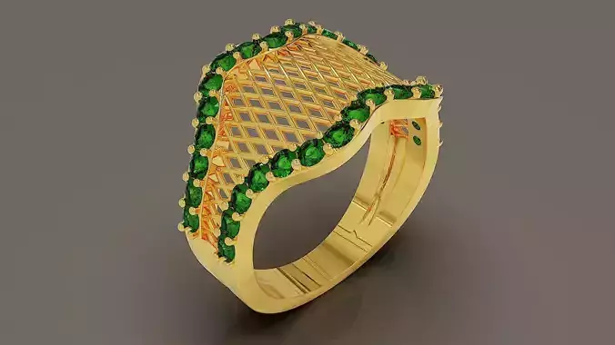 Prong set diamond textured ring