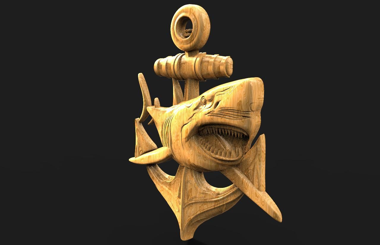 Shark CNC  3D print model_6