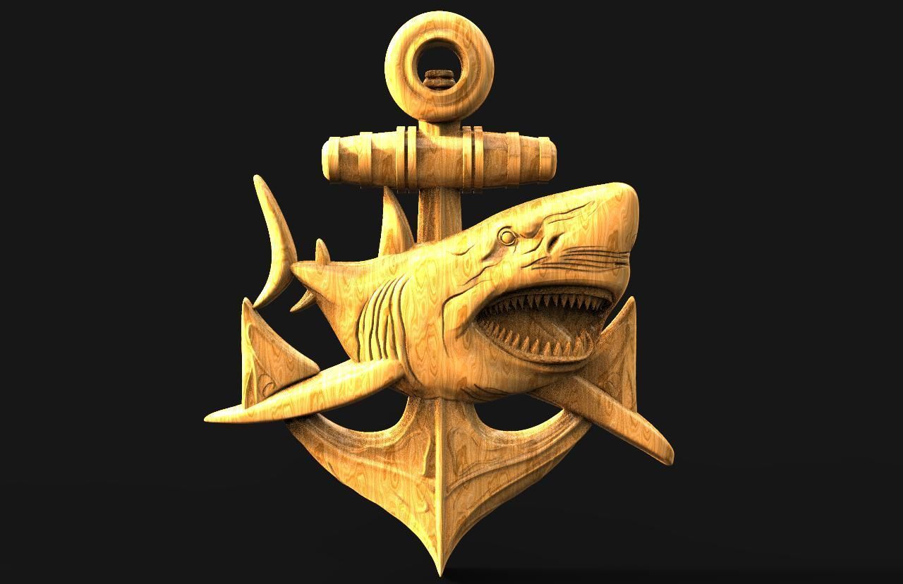 Shark CNC  3D print model_5