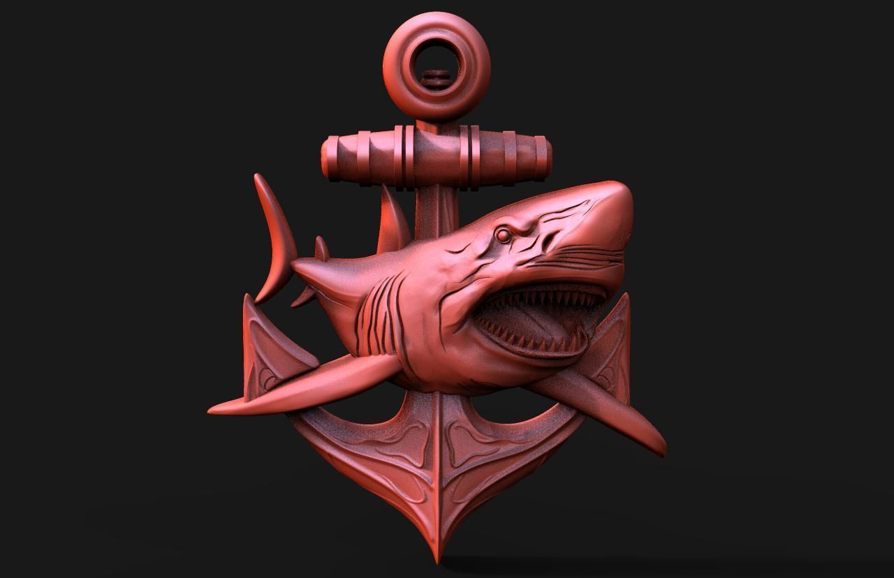 Shark CNC  3D print model_1