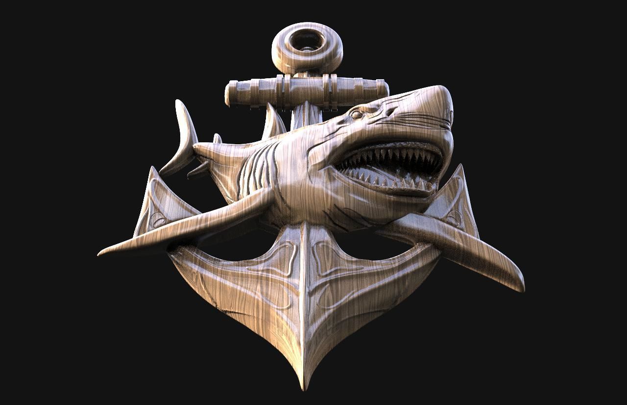 Shark CNC  3D print model_4