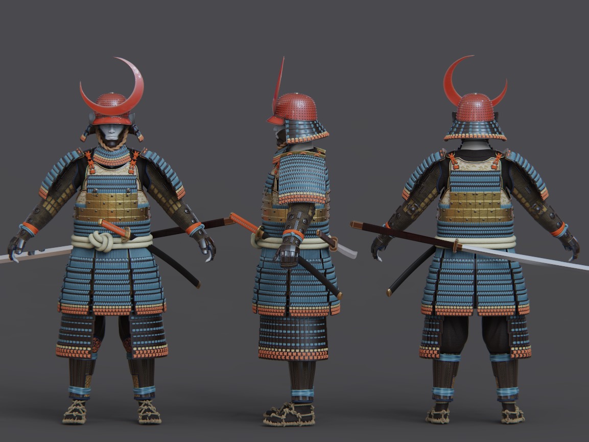 05-ancient japanese armor 3D model_5