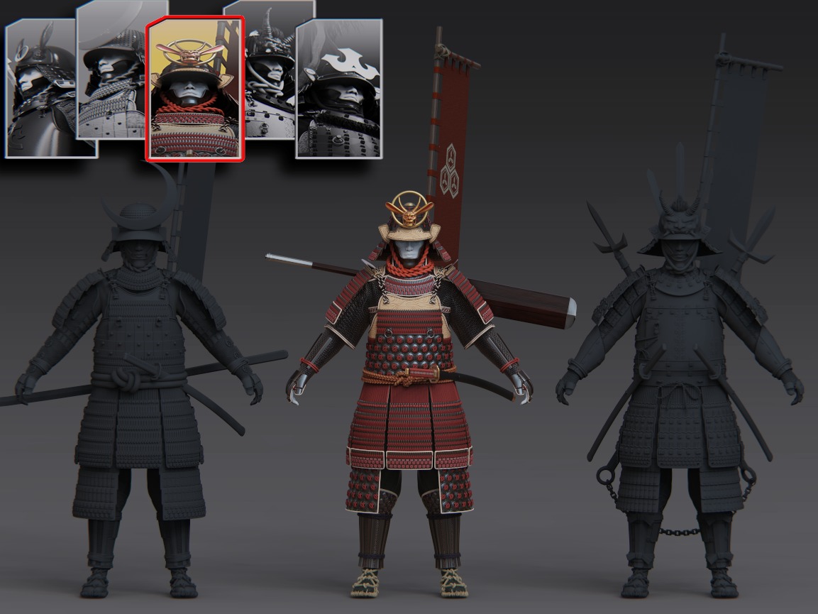 05-ancient japanese armor 3D model_7