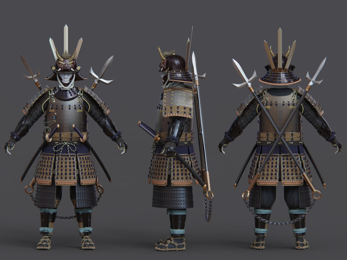 05-ancient japanese armor 3D model_11