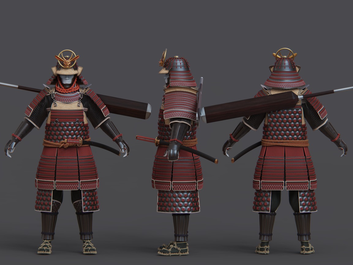 05-ancient japanese armor 3D model_8