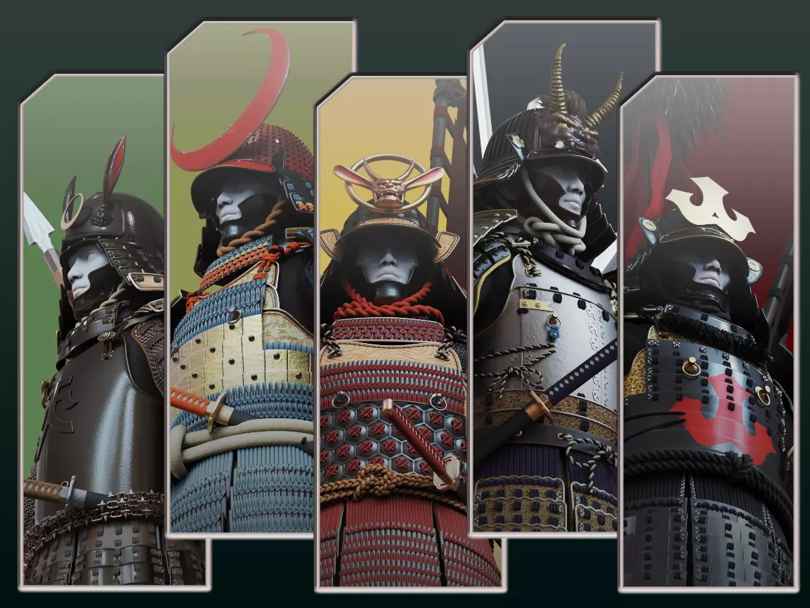 05-ancient japanese armor 3D model_0